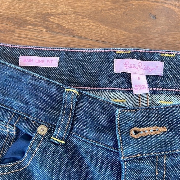 Lilly Pulitzer Main Line Fit Straight/Boot Cut Jeans size 6 - Picture 2 of 7